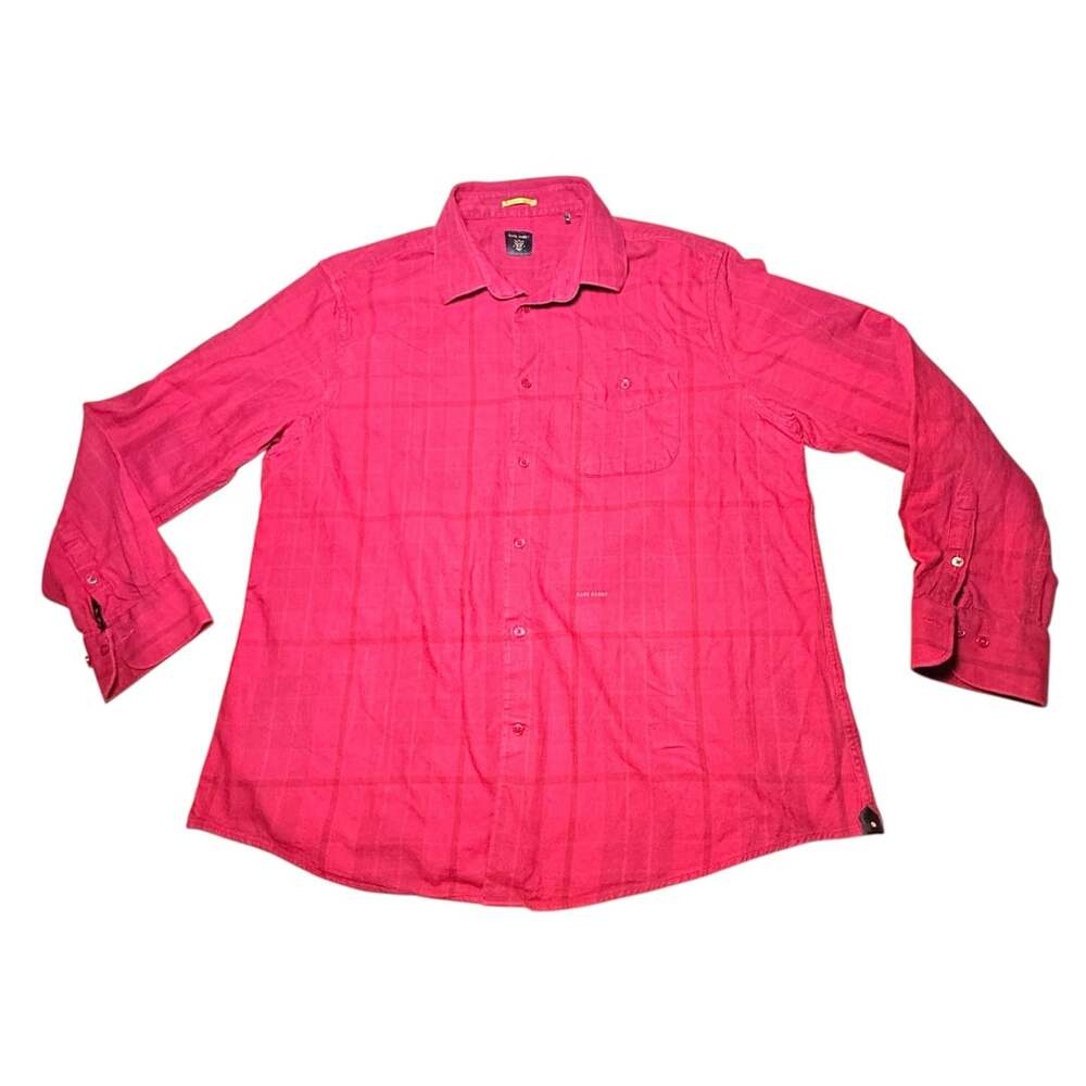 Rare Rabbit Plaid Long Sleeve Button Down Shirt XXL Red
